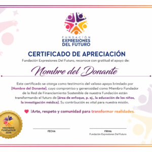certificado por donacion