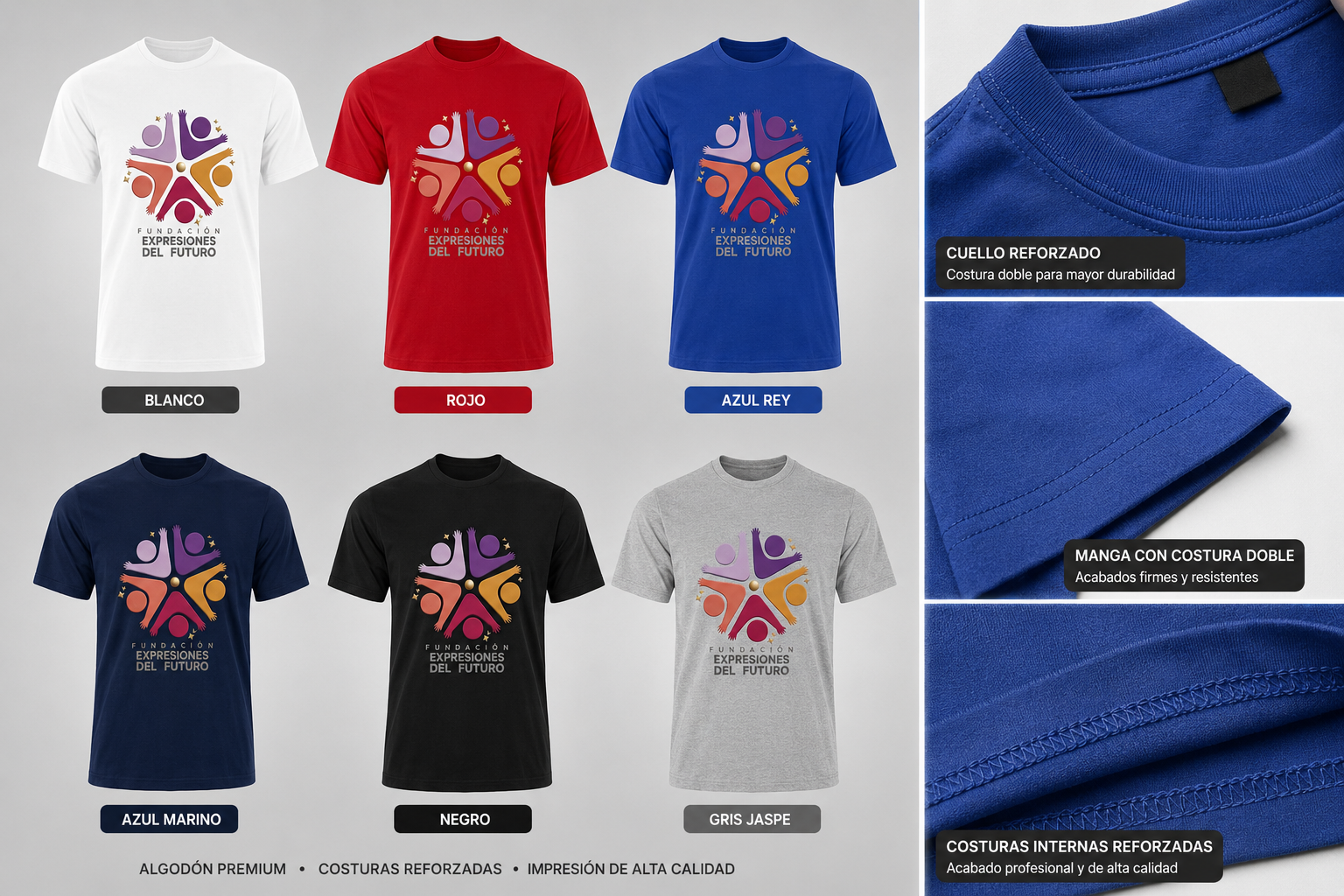 camiseta en algodon con logo camiseta en algodon con logo